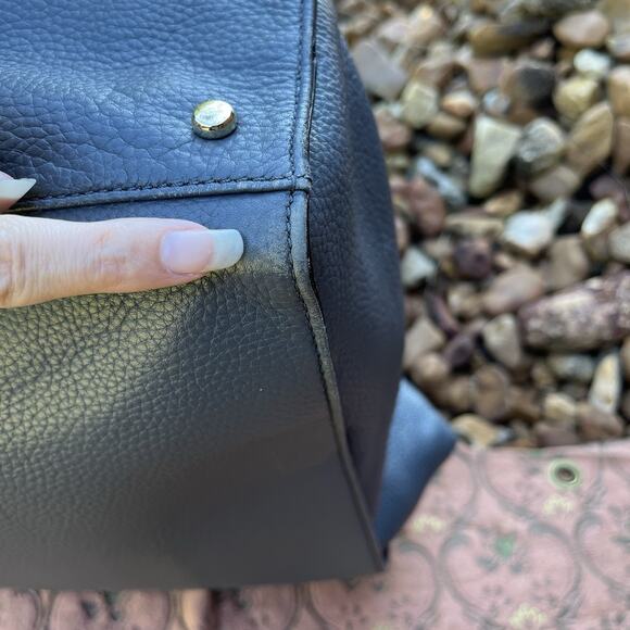 Kate Spade New York Large Gray Baxter Street Fernrose Pebbled Leather Tote Bag - Picture 15 of 16